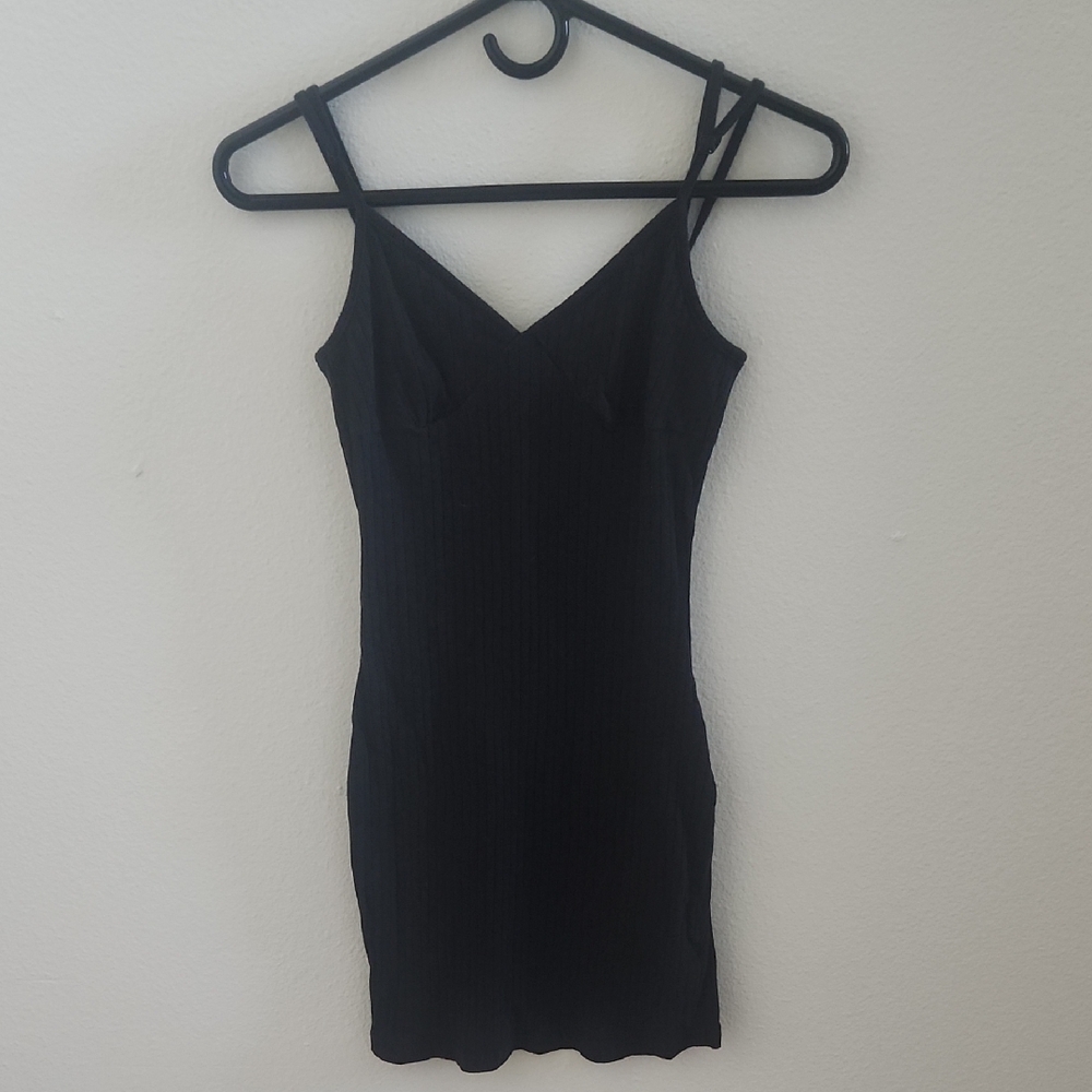 SHEIN Black Textured Bodycon Dress
